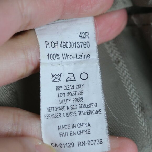 Michael Kors 100% Wool Classic Single Breasted Men's Brown Blazer Coat Size 42R - Picture 5 of 9